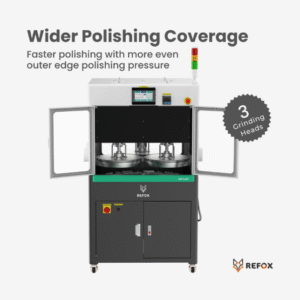 Machine de meulage et de polissage automatique Refox - 25 emplacements avec 3 têtes de meulage