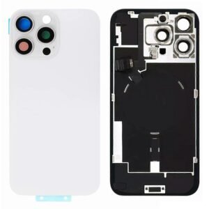 Cache Arrière iPhone 16 Pro Max - Démonté - Flash Light Flex + Aimants Magsafe + Câble de chargement sans fil - Blanc