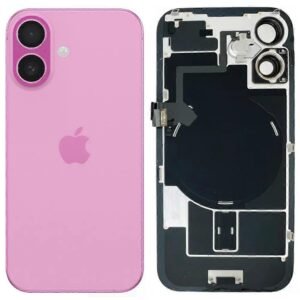 Cache arrière iPhone 16 Plus - Démonté - Flash Light Flex + Aimants Magsafe + Câble de chargement sans fil - Rose