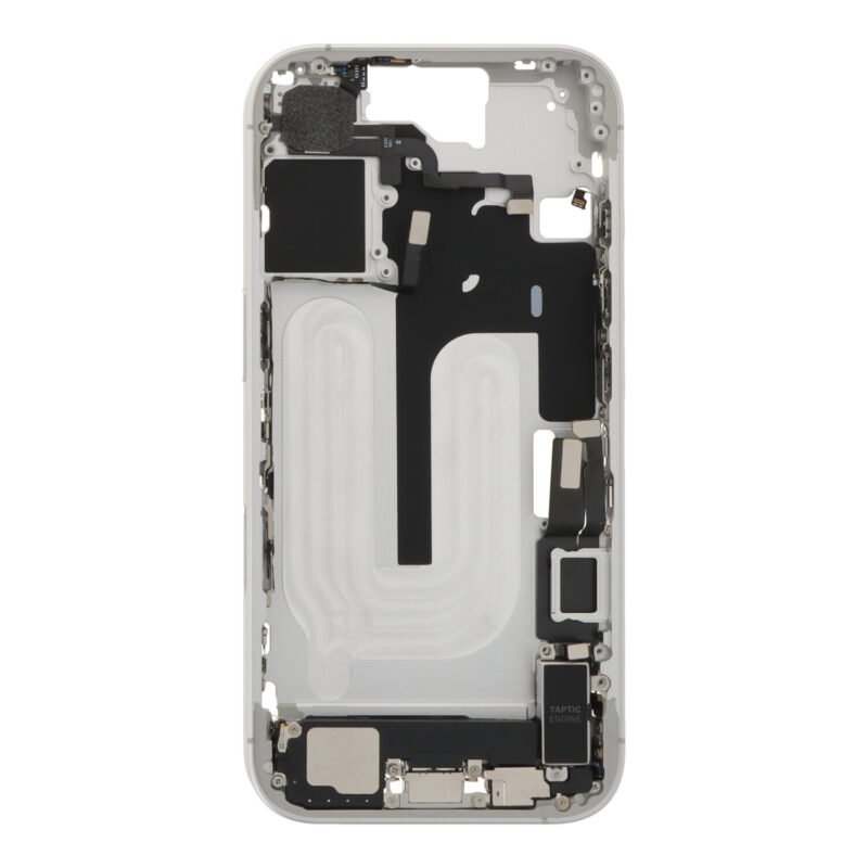Châssis intermédiaire iPhone 16 - Avec petites pièces - Blanc