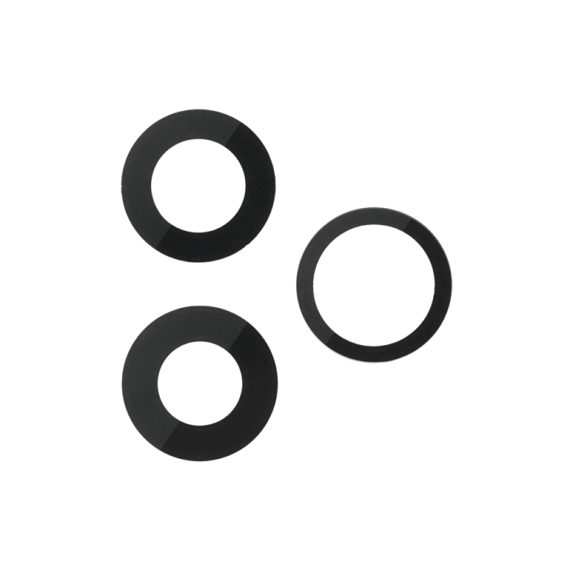 Objectif photo iPhone 17 Pro Max - 3 pièces un ensemble - Noir