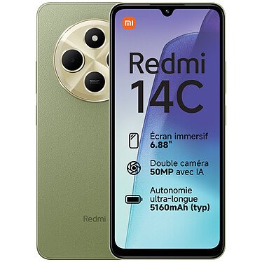 Xiaomi Redmi 14C (2411DRN47C) - 128 Go - Vert 2 Xiaomi Redmi 14C (2411DRN47C) - 128 Go - Vert
