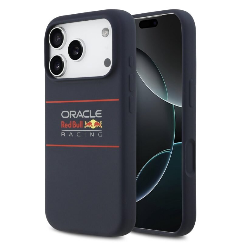 Coque Red Bull MagSafe en silicone liquide iPhone 17 Pro Max avec logo horizontal - 3666339527570 - Marine