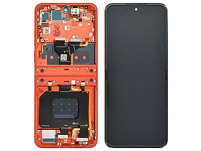 Motorola Razr 50 (XT2453) LCD Display + Touchscreen + Frame - 5D68C24808 - Orangec Écran LCD Tactile + Cadre Motorola Razr 50 (XT2453) - 5D68C24808 - Orange