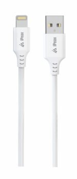 Câble iPeax USB-A vers Lightning - 90010116 - 1,5 mètre - Blanc