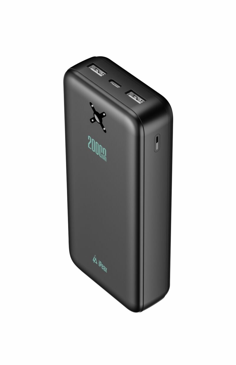 Batterie externe iPeax 10,5 W double USB-A - 90010119 - 20 000 mAh - Noir