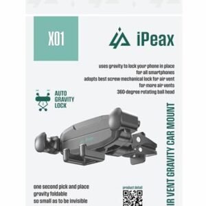 Support de voiture iPeax X01 - 90010146 - Noir