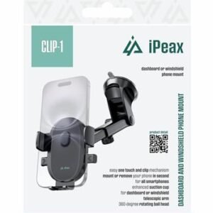 Support de voiture iPeax Clip-1 - 90010149 - Noir