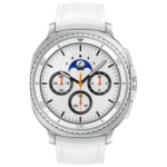 Samsung Galaxy Watch 8 Classic Argent (Bracelet Blanc)