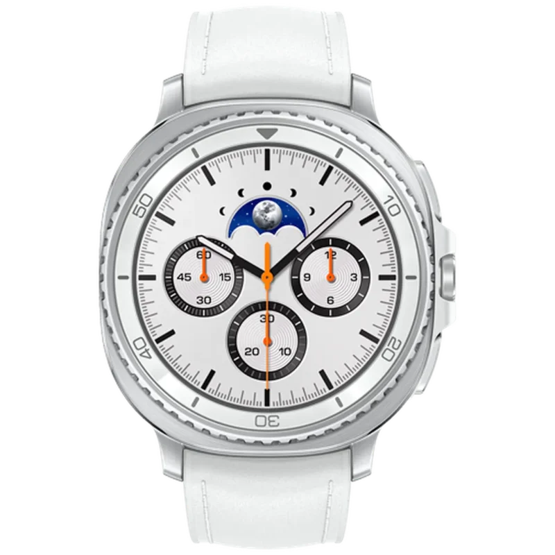 Samsung Galaxy Watch 8 Classic Argent (Bracelet Blanc)