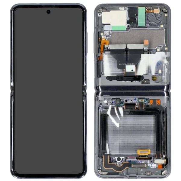 Écran LCD tactile + cadre Samsung SM-F707B Galaxy Z Flip 5G - GH82-23414A/GH82-23351A - (sans caméra) - Gris 2 Écran LCD tactile + cadre Samsung SM-F707B Galaxy Z Flip 5G - GH82-23414A/GH82-23351A - (sans caméra) - Gris