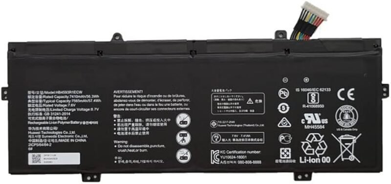 Batterie Huawei MateBook - HB4593R1ECW-22A - 7,7V 6500MAH 2 Batterie Huawei MateBook - HB4593R1ECW-22A - 7,7V 6500MAH