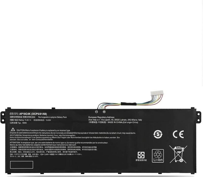 Batterie Acer Aspire - AP18C4K - 11,25 V 4620 mAh 2 Batterie Acer Aspire - AP18C4K - 11,25 V 4620 mAh