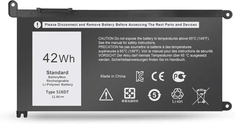 Batterie Dell - 51KD7 - 11,4 V 3300 mAh
