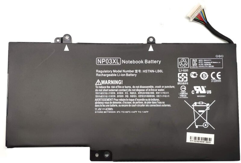 Batterie HP Pavilion - NP03XL - TPN-Q146/147/148 - 11,4 V 4300 mAh 2 Batterie HP Pavilion - NP03XL - TPN-Q146/147/148 - 11,4 V 4300 mAh