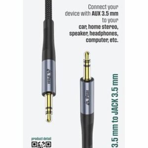 iPeax Cable Jack 3,5 mm (mâle) vers 3,5 mm (mâle) - 90010140 - 1,5 mètre - Noir