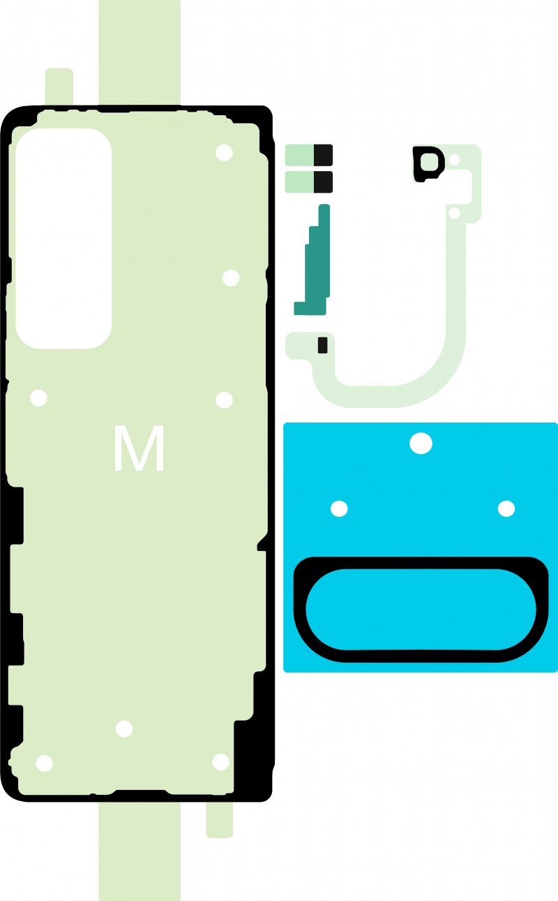 GH81-24686A Kit adhésif de réparation - GH81-24686A Samsung Galaxy Z Fold 5 SM-F946B - Pour cache arrière