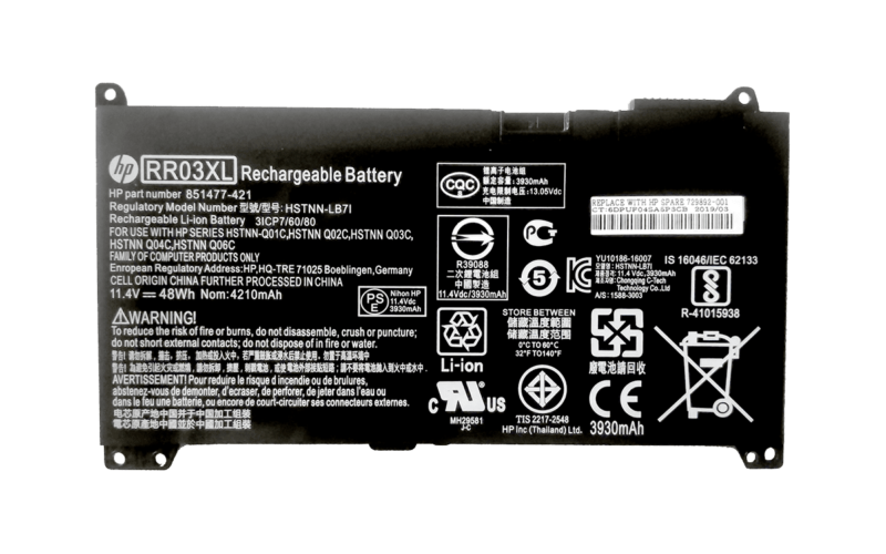 Batterie HP Pro Book - RR03XL - 430 435 440 450 455 470 G4 430 440 G5 - 11,4 V 4300 mAh