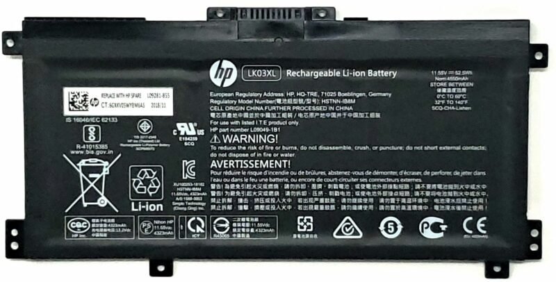Batterie HP - LK03XL - TPN-W127 W128 W132 W134 W135 W137 - 11,4 V 4300 mAh 2 Batterie HP - LK03XL - TPN-W127 W128 W132 W134 W135 W137 - 11,4 V 4300 mAh
