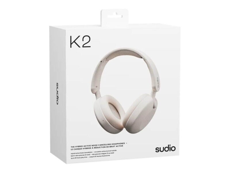 Sudio Wireless K2 ANC Casque - 7350071384114 - Cream 2 Sudio Wireless K2 ANC Casque - 7350071384114 - Cream