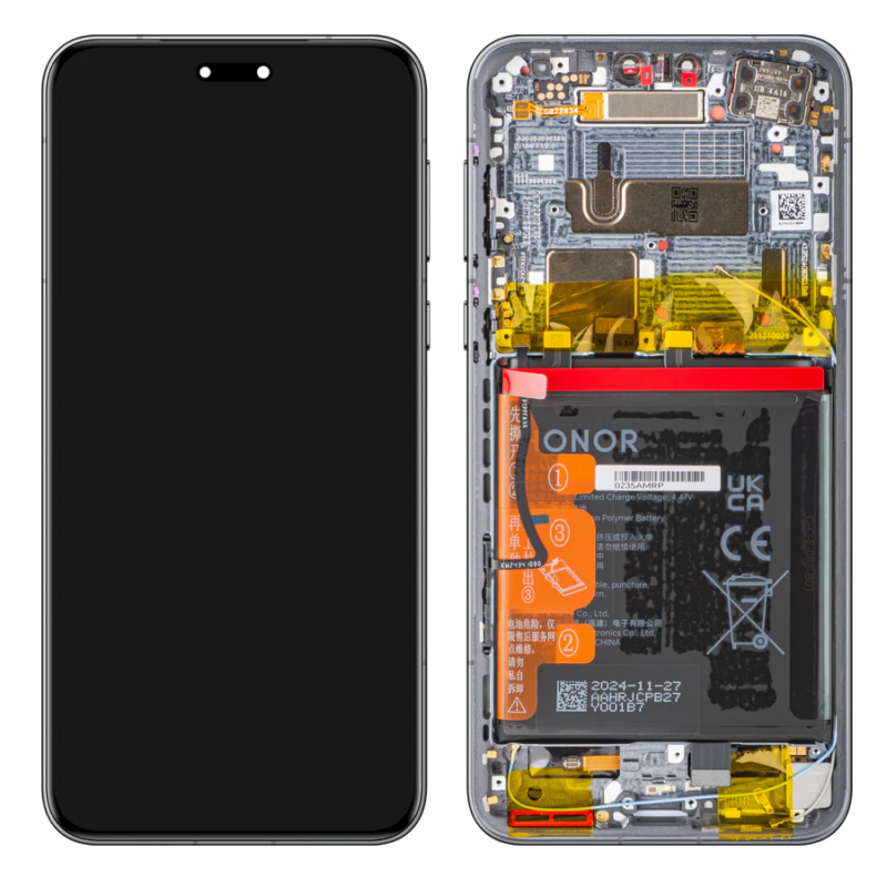Écran LCD Tactile + cadre Honor Magic 7 Pro (PTP-N49/PTP-AN10) - 0235AMRM - Avec Batterie - Noir 2 Écran LCD Tactile + cadre Honor Magic 7 Pro (PTP-N49/PTP-AN10) - 0235AMRM - Avec Batterie - Noir