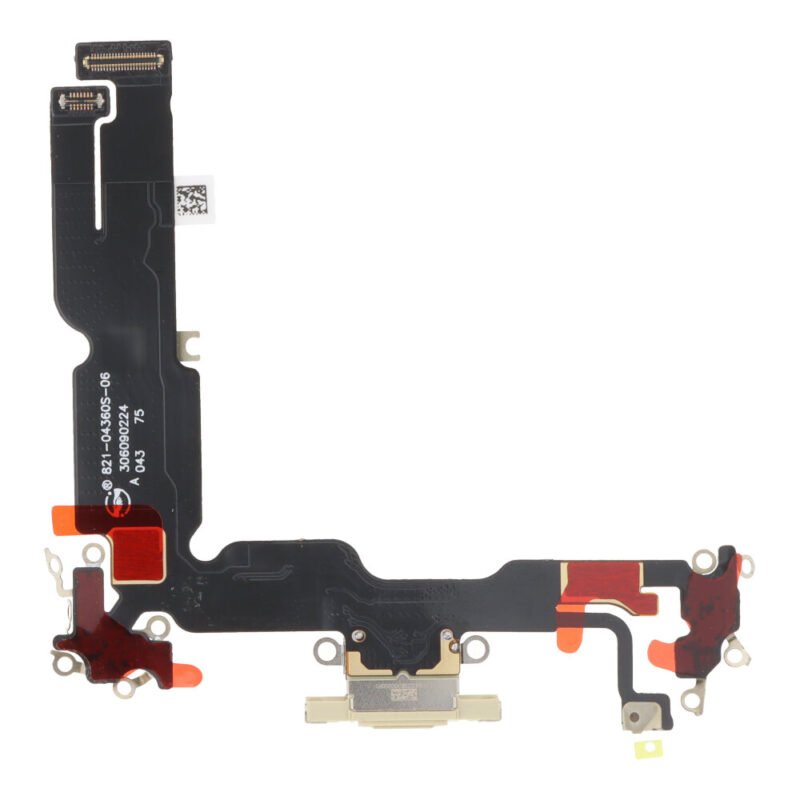 Apple iPhone 15 Plus Charge Connector Flex Cable - Yellow 2 Apple iPhone 15 Plus Charge Connector Flex Cable - Yellow