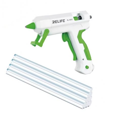 Pistolet à colle thermofusible Relife - RL-062E - avec bâton de colle thermofusible (10 pièces) 2 Pistolet à colle thermofusible Relife - RL-062E - avec bâton de colle thermofusible (10 pièces)
